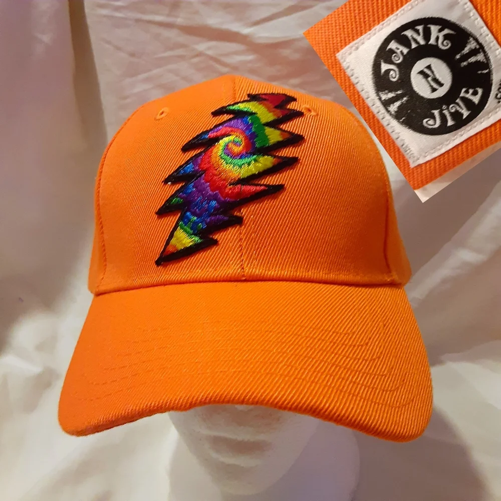 Grateful Dead hat, Orange Grateful Dead Bolt hat - Picture 5 of 8